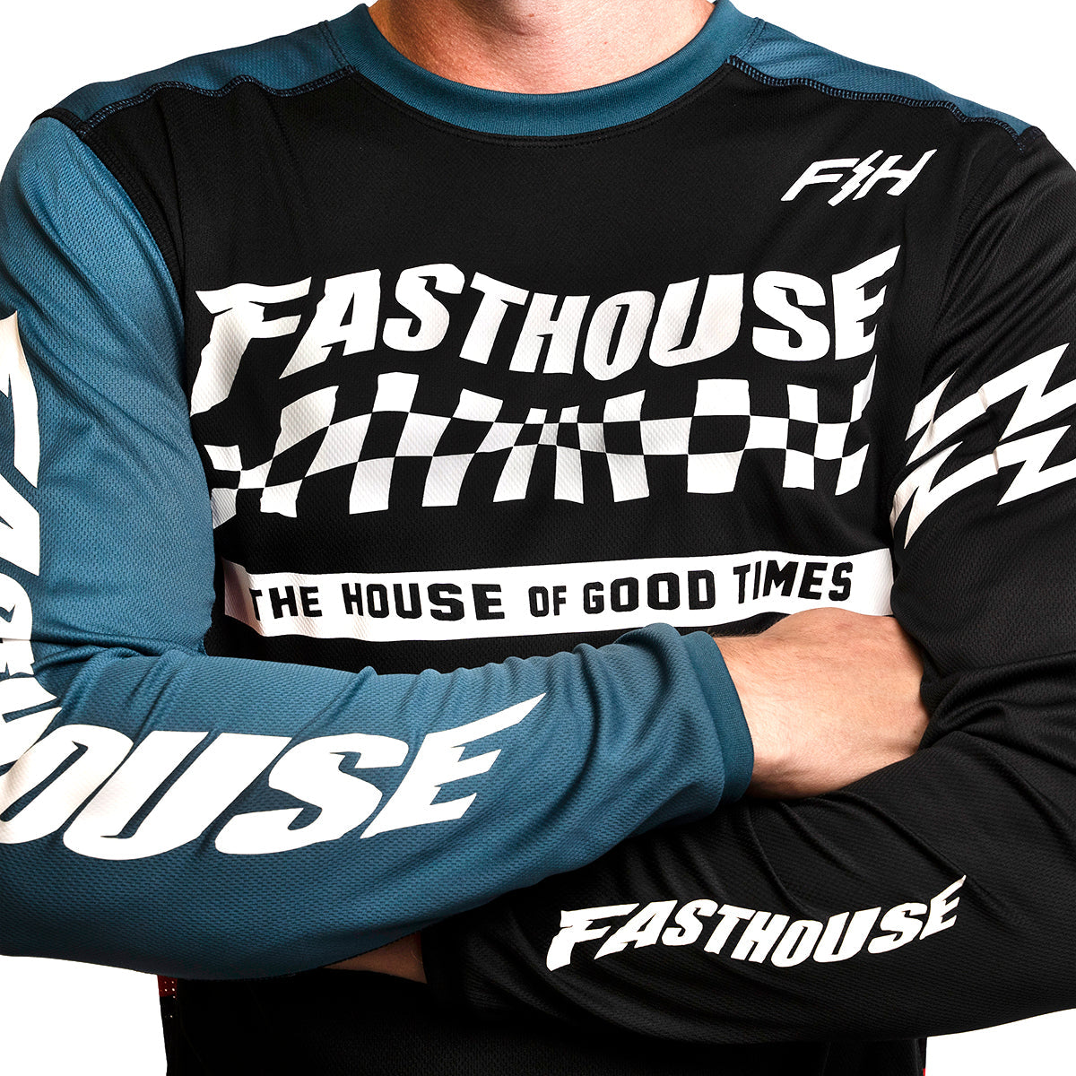 Classic Velocity LS Jersey - Black/Indigo Fasthouse