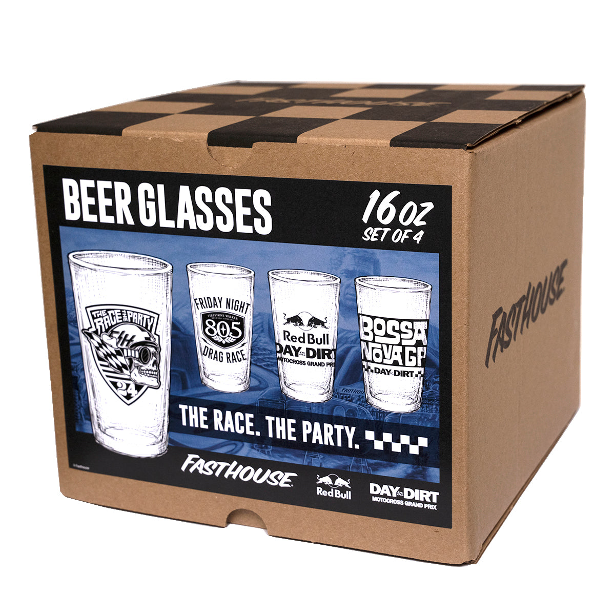 Day in the Dirt 24 Beer Glasses - 4 Pack