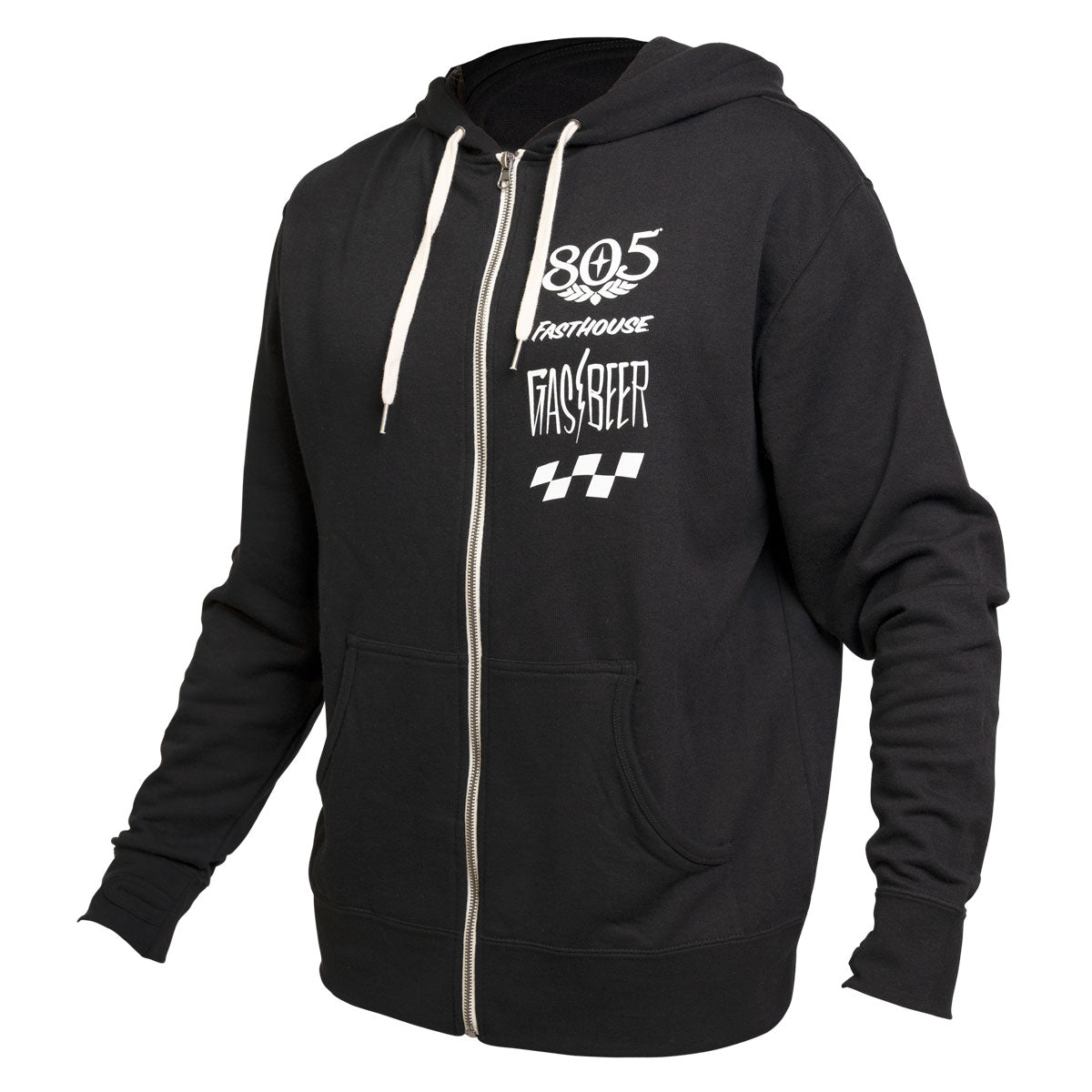 805 Gassed Up Hooded Zip-up - Black Fasthouse