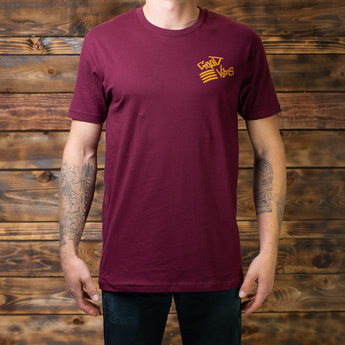 Skully Tee - Maroon