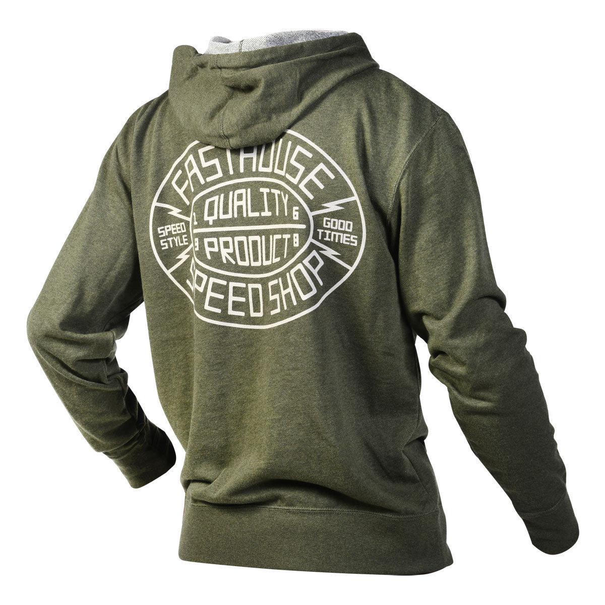 Forge Hooded Zip-Up - Olive Heather