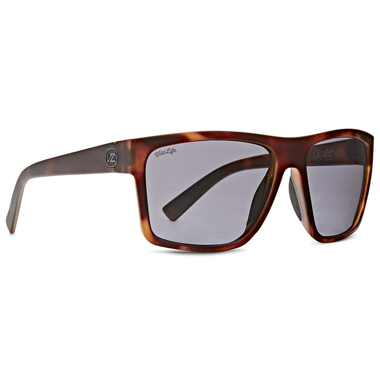 VonZipper Dipstick Polarized Sunglasses - Tortoise Satin/Wildlife Vintage Gray Fasthouse