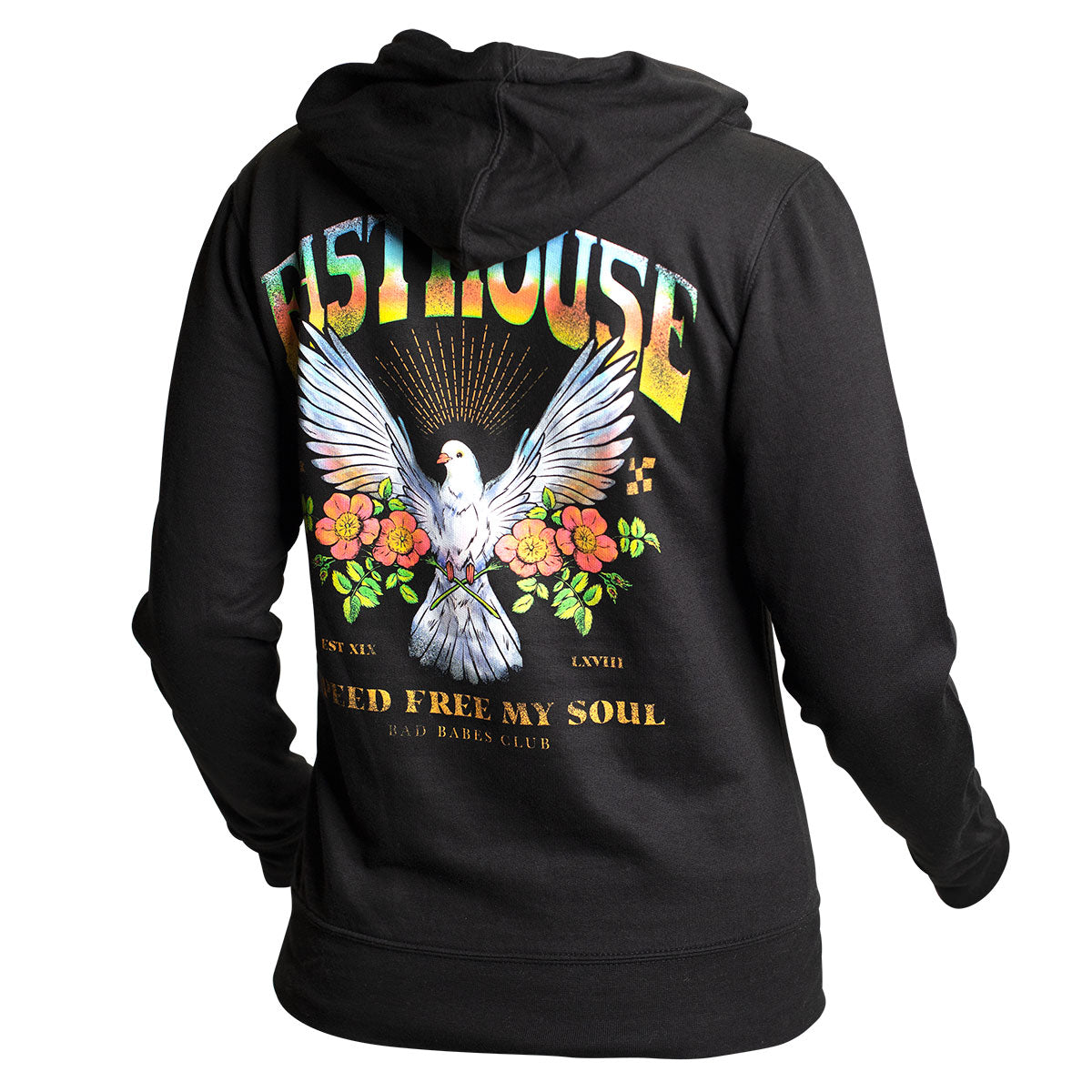 Dove Womens Hooded Pullover - Black