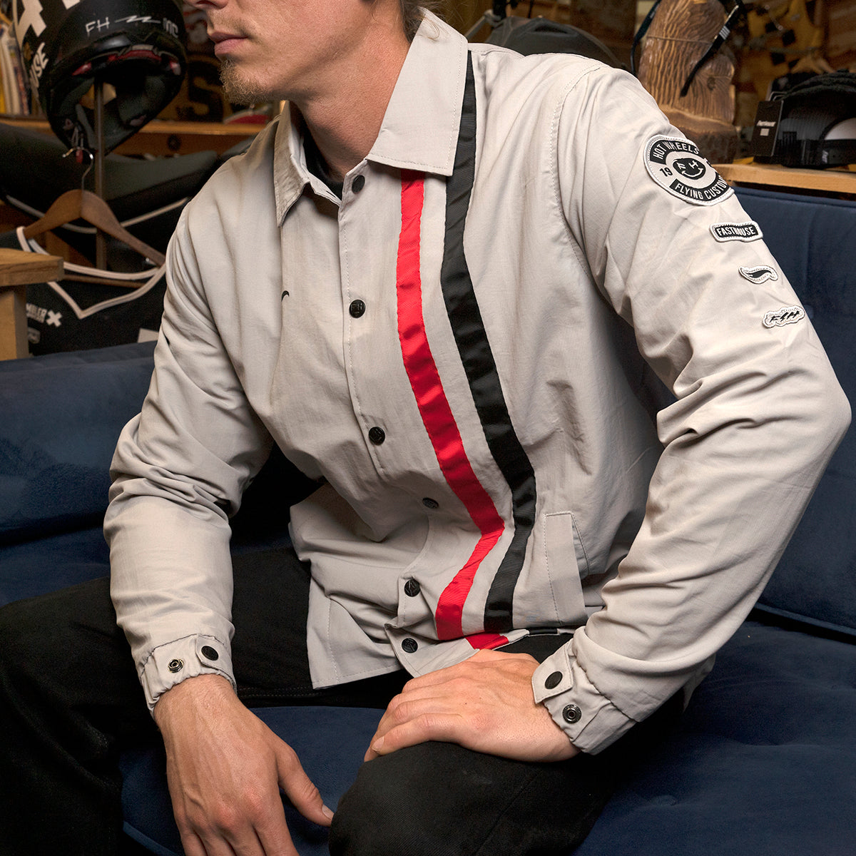 Elite Hot Wheels Jacket - Light Gray Fasthouse