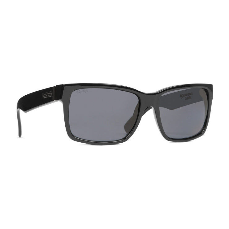 VonZipper Elmore Polarized Sunglasses - Black Gloss/Wildlife Vintage Gray Fasthouse