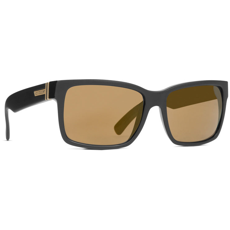VonZipper Elmore Sunglasses - Black Satin Gloss/Gold Chrome Fasthouse