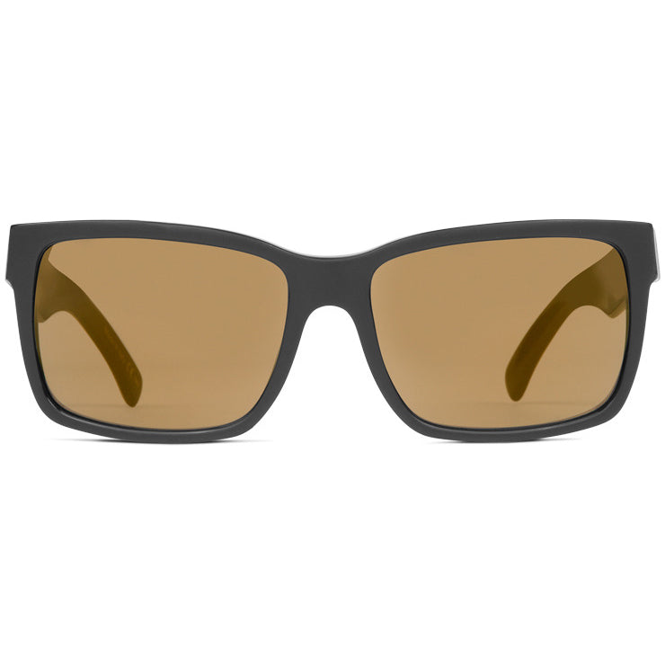 VonZipper Elmore Sunglasses - Black Satin Gloss/Gold Chrome Fasthouse