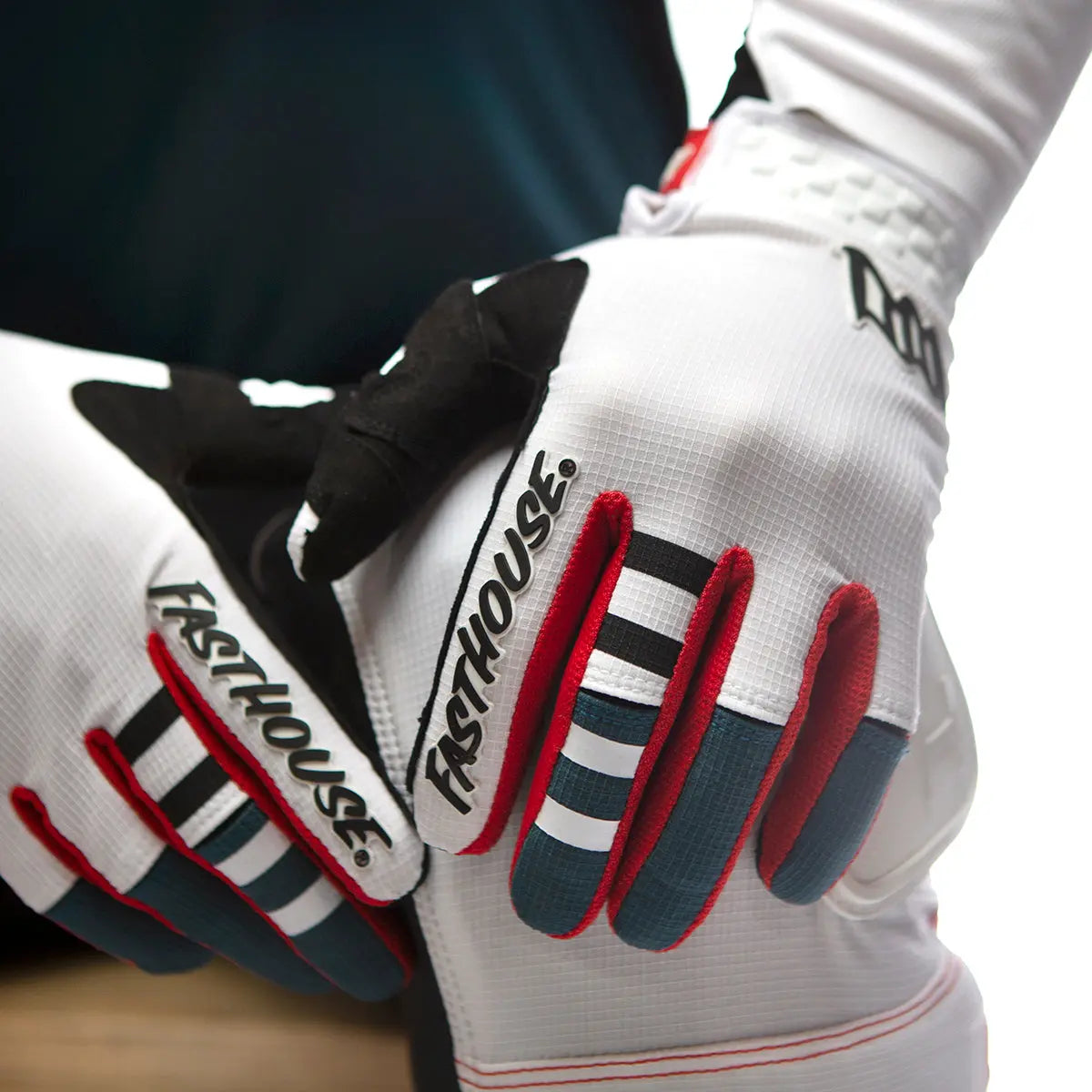 Elrod Astre Youth Glove - White/Slate - Fasthouse