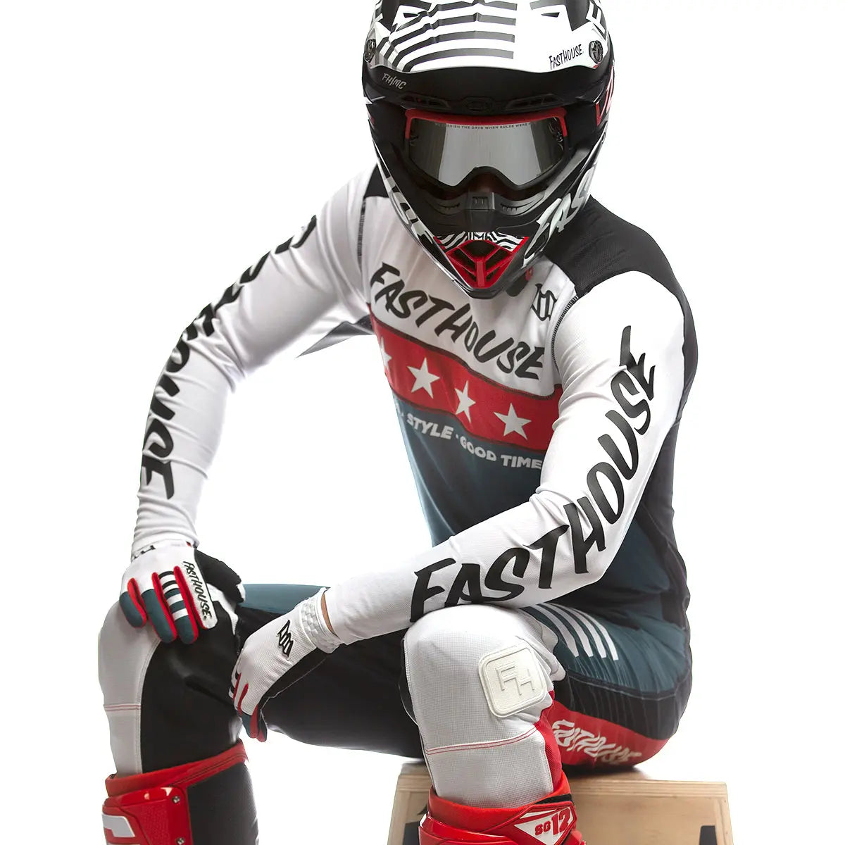 Elrod Astre Jersey - White/Slate - Fasthouse