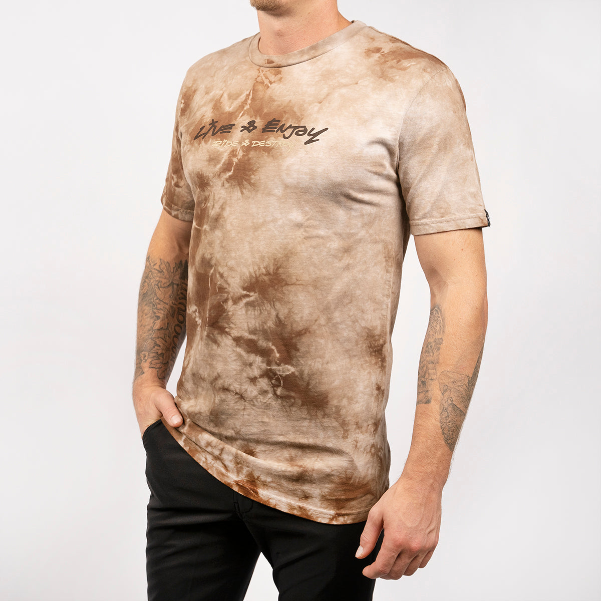 Emil Johansson Live & Enjoy Tee - Tie Dye Brown/White Fasthouse