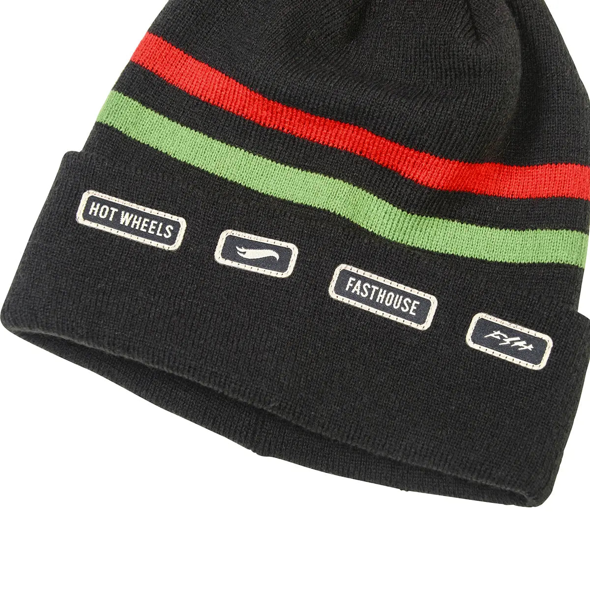 Express Hot Wheels Pom Beanie - Black/Red