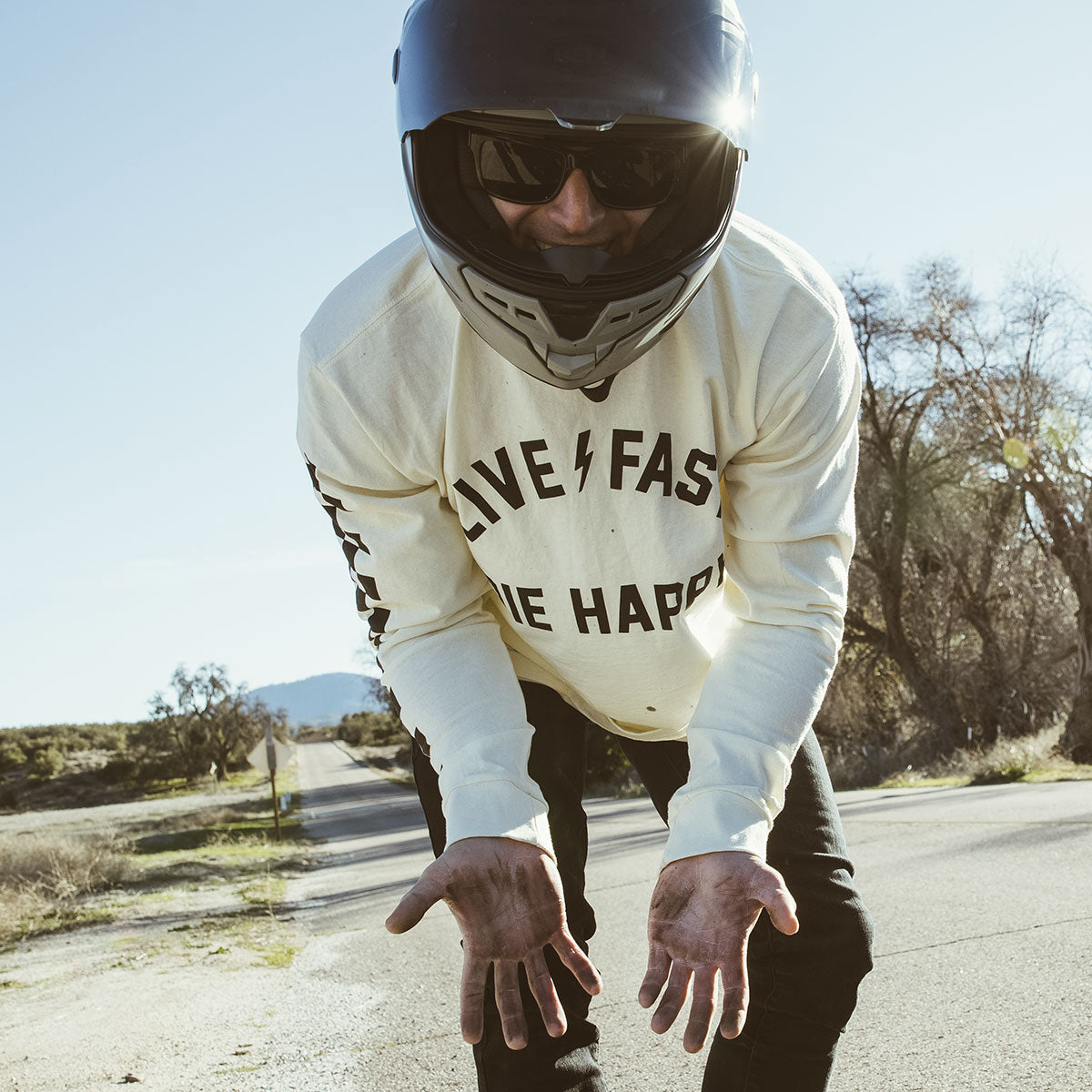 Die Happy Long Sleeve Tee - Natural Fasthouse