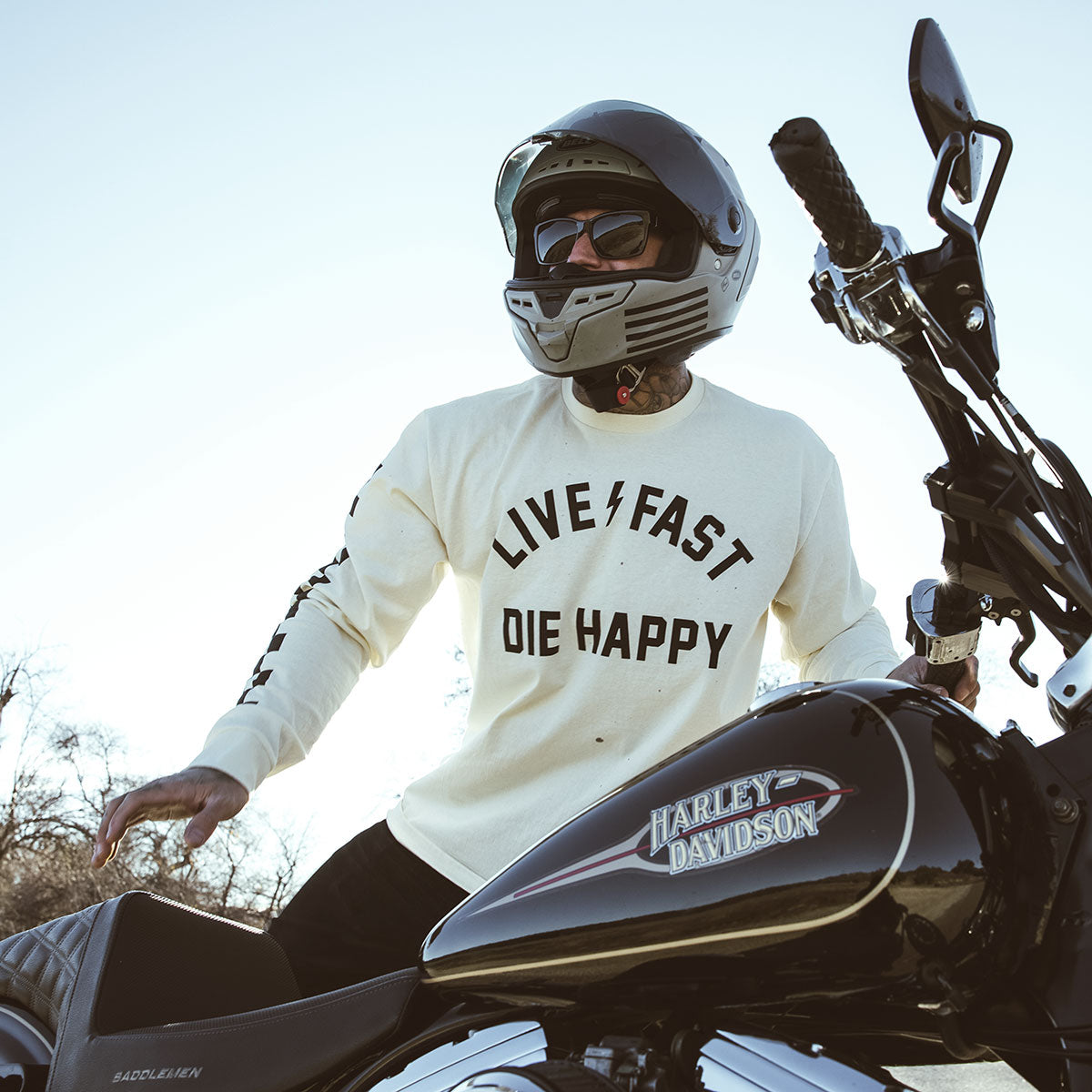 Die Happy Long Sleeve Tee - Natural Fasthouse