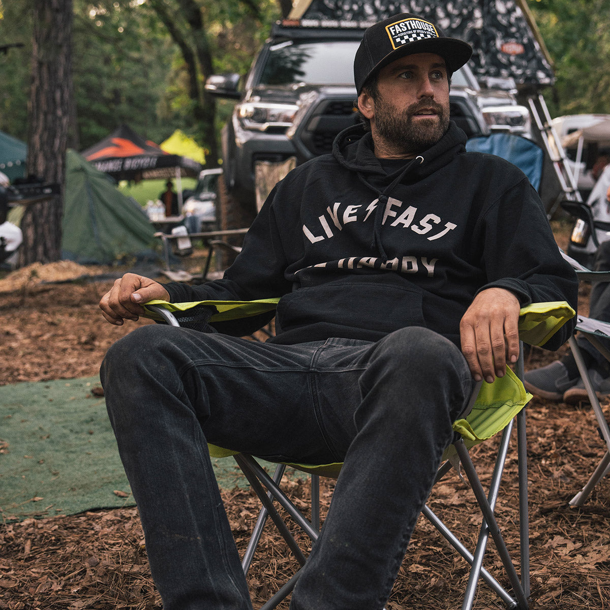 Die Happy Hooded Pullover - Black Fasthouse