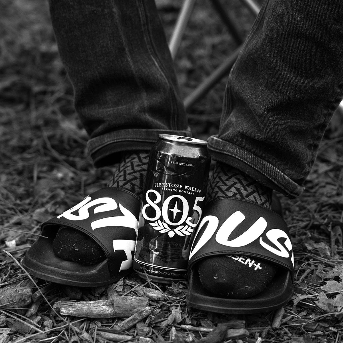 Logo Slide Sandals - Black Fasthouse