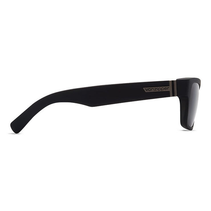 VonZipper Fulton Polarized Sunglasses - Black Satin/Wildlife Vintage Gray Fasthouse