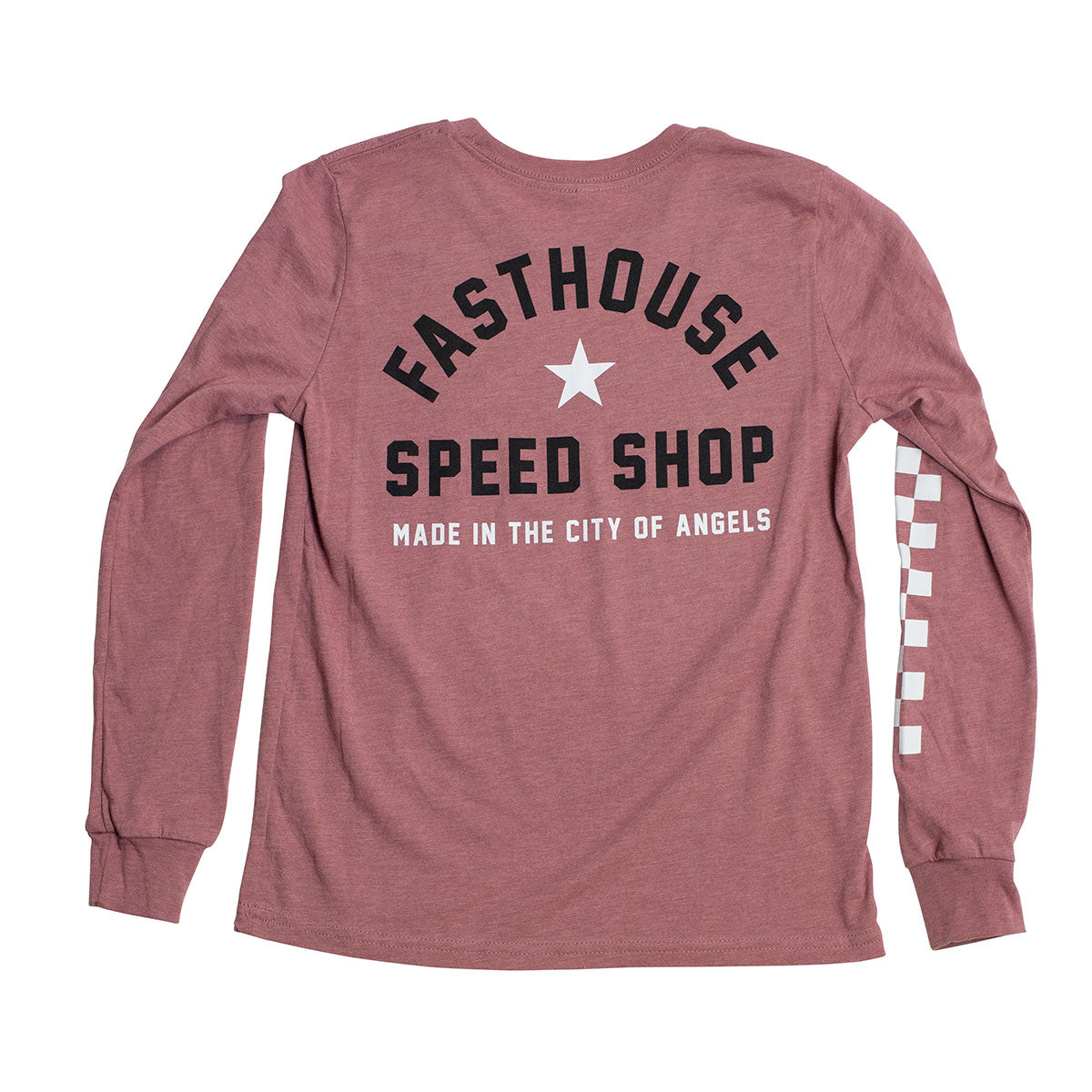 Star Long Sleeve Girls Tee - Heather Mauve