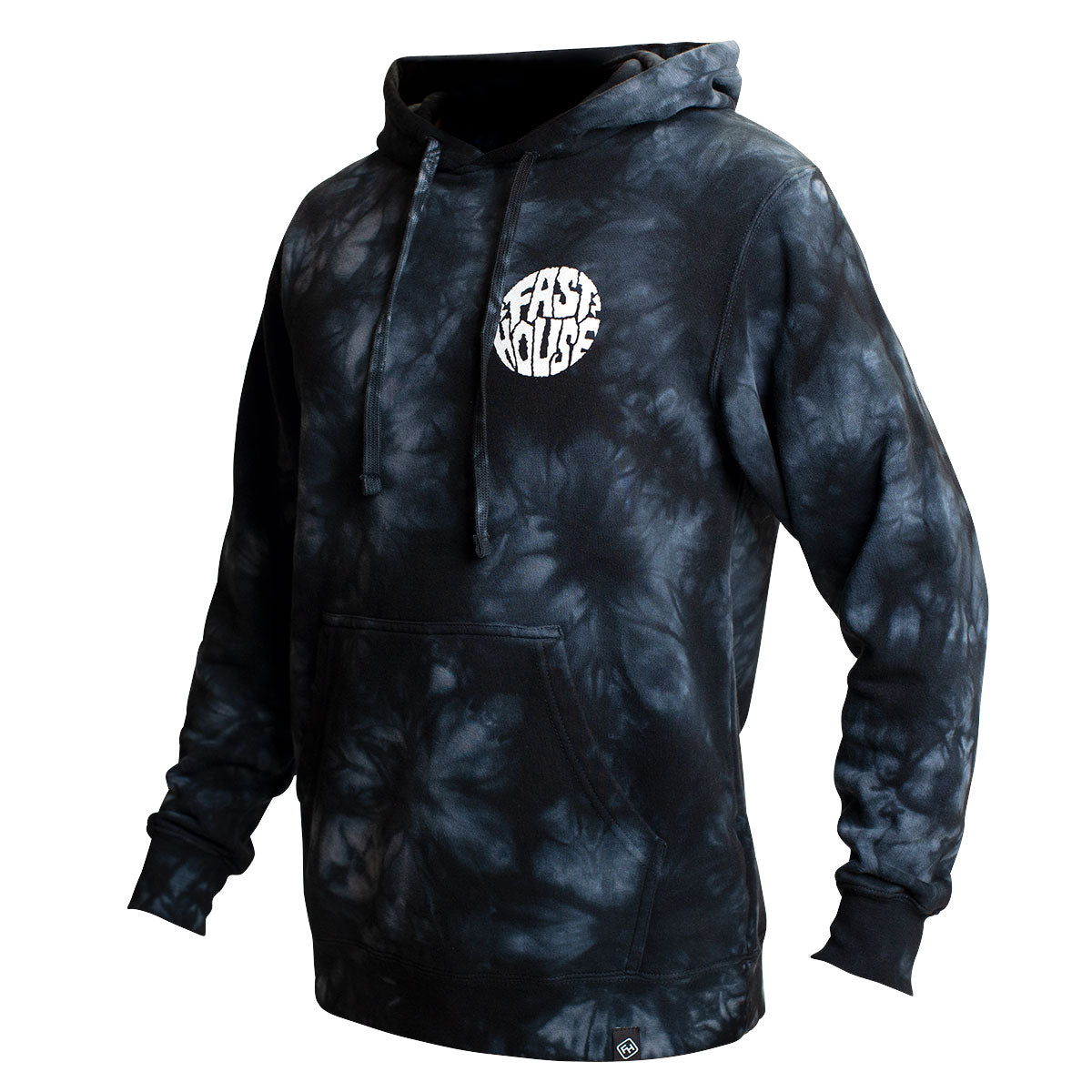 Grime Hooded Pullover - Tie Dye Black