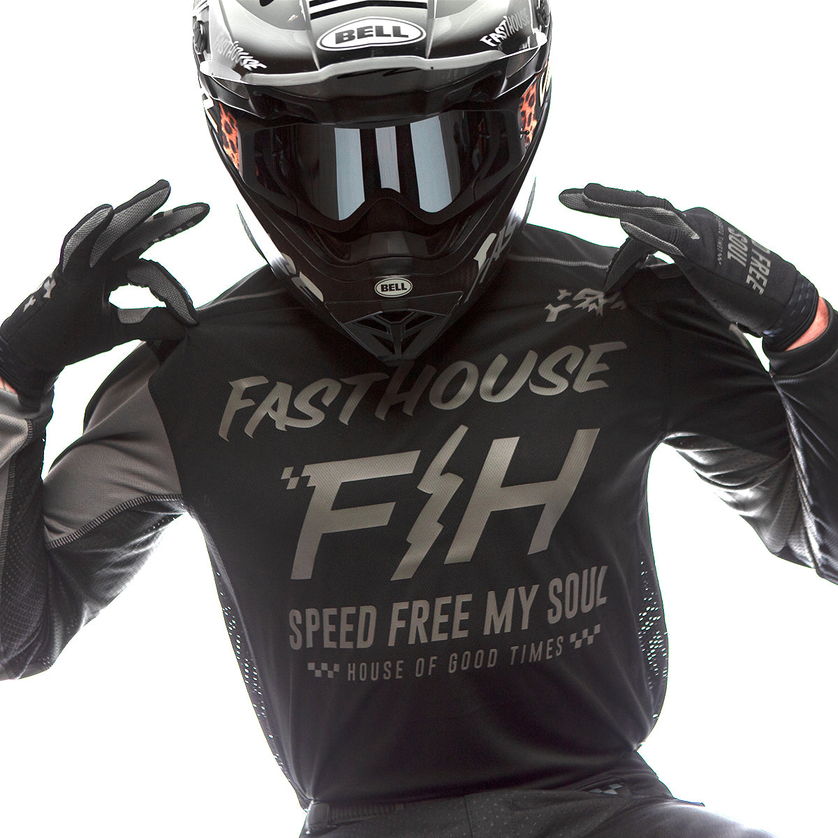 Grindhouse Slammer Jersey - Black/Gray Fasthouse