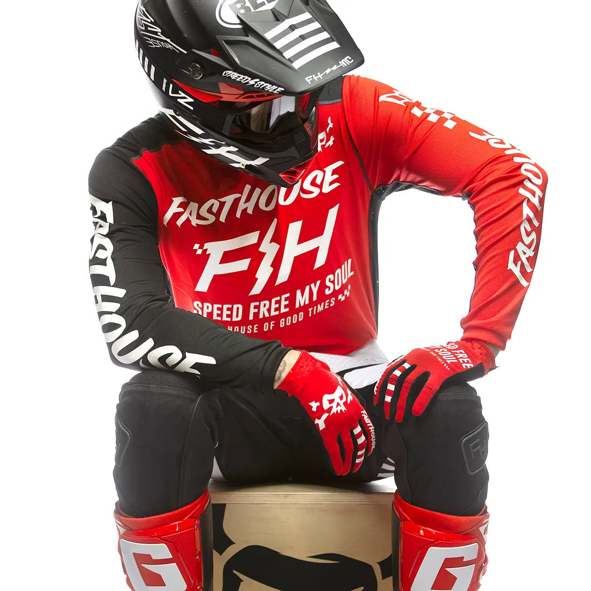 Grindhouse Slammer Jersey - Red/Black - Fasthouse