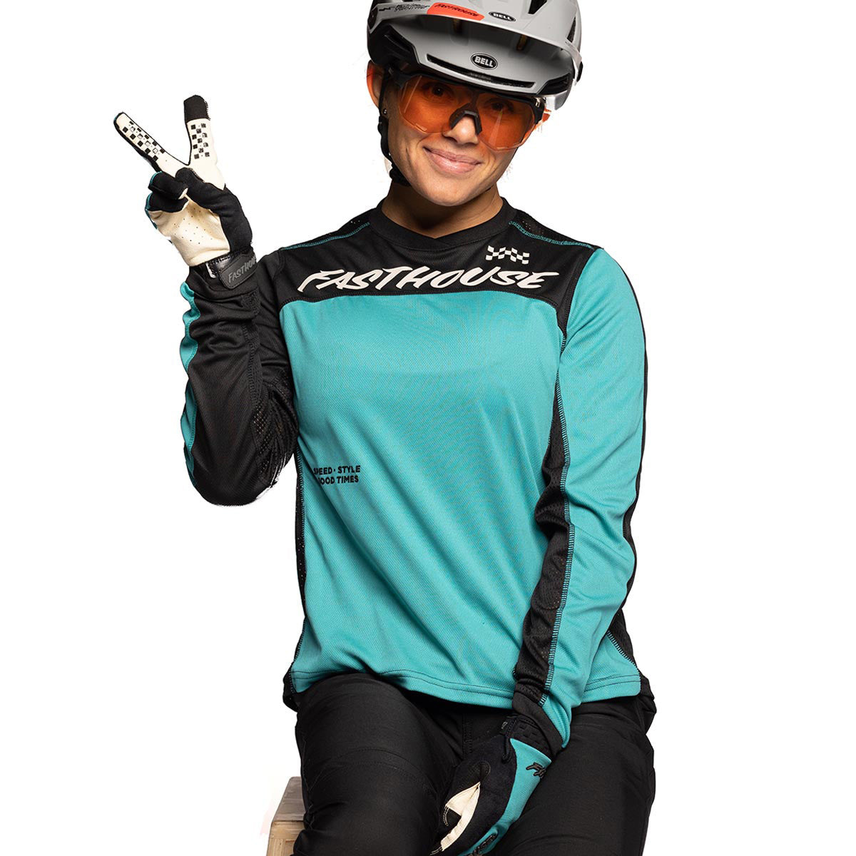 Classic Mercury LS Women's Jersey - Black/Teal