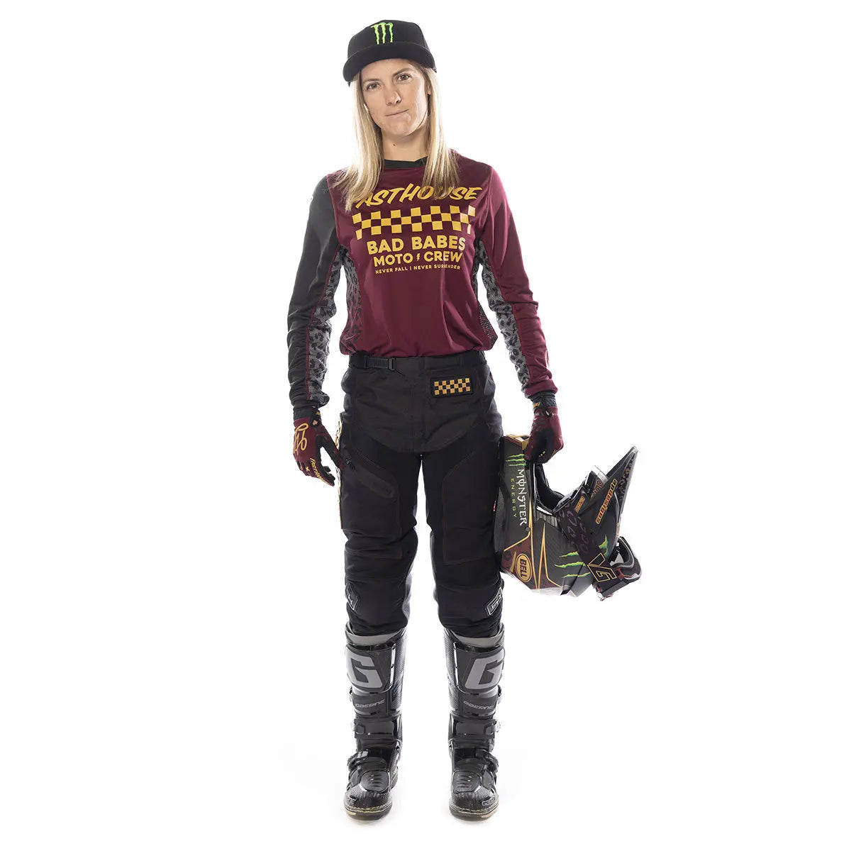 Grindhouse Golden Crew Women's Jersey - Maroon - Fasthouse