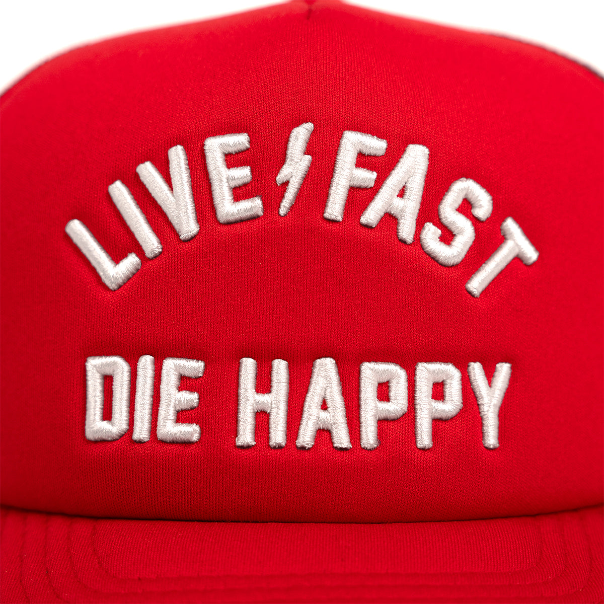 Happy Trucker Hat - Red