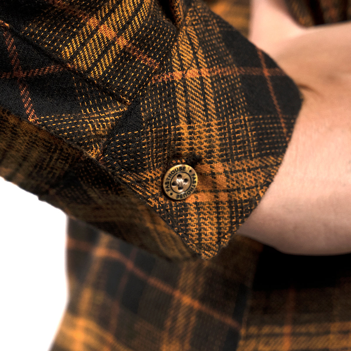 Honey Women's Flannel - Gold/Black Fasthouse