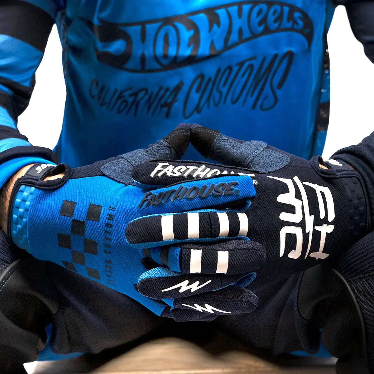 Hot Wheels Speed Style Youth Glove - Electric Blue - Fasthouse