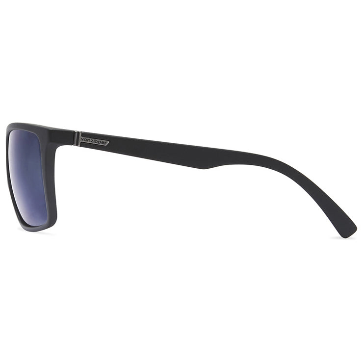 VonZipper Lesmore Polarized Sunglasses - Black Satin/Wildlife Blue Flash Chrome Fasthouse