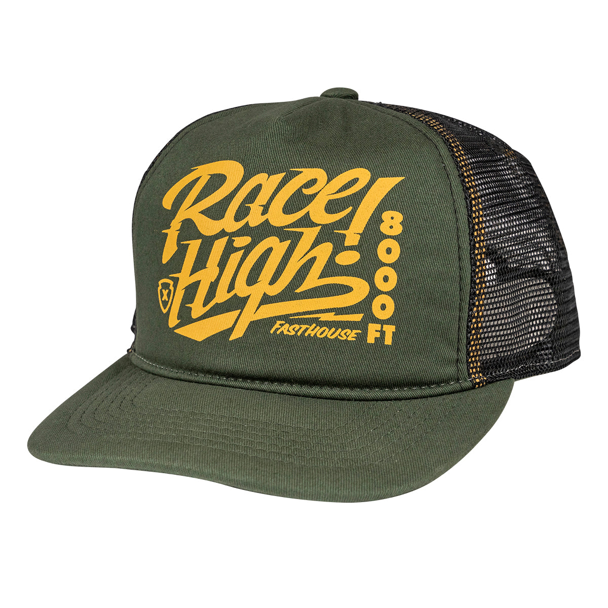 Mammoth Race High Trucker Hat - Green Fasthouse