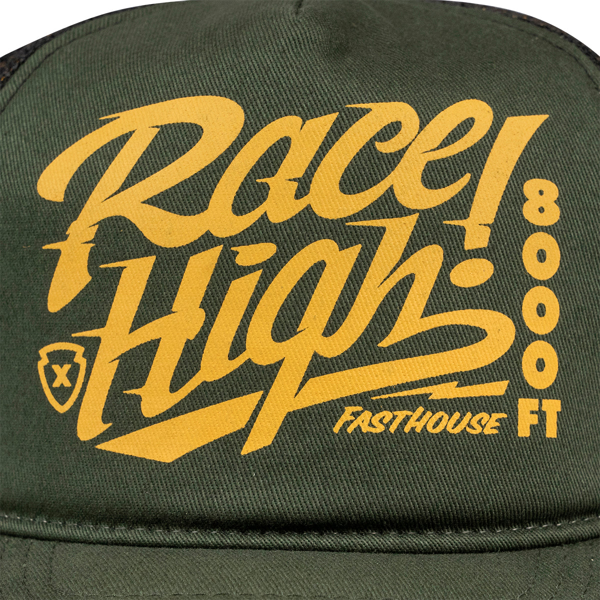 Mammoth Race High Trucker Hat - Green Fasthouse