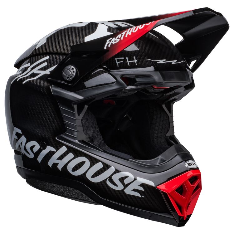 Bell Moto-10 Spherical Fasthouse Privateer Helmet - Black/Red Fasthouse