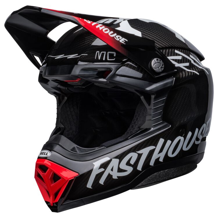 Bell Moto-10 Spherical Fasthouse Privateer Helmet - Black/Red Fasthouse