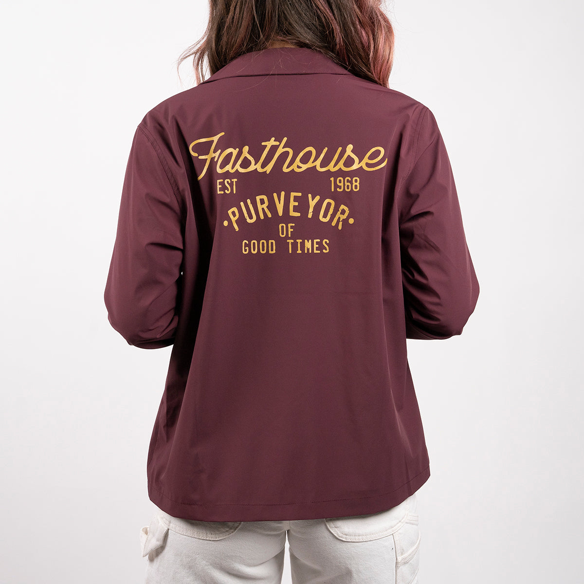 Novel Women's Coaches Jacket - Maroon