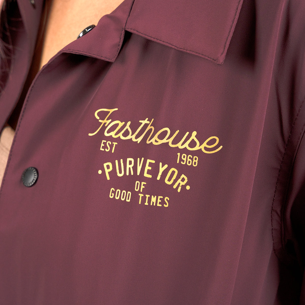 Novel Women's Coaches Jacket - Maroon