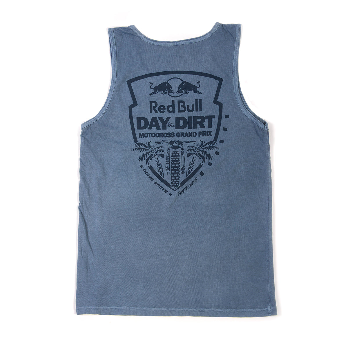 Red Bull Day In The Dirt Down South '22 Fastest Party Tank Top - Blue Jean Fasthouse