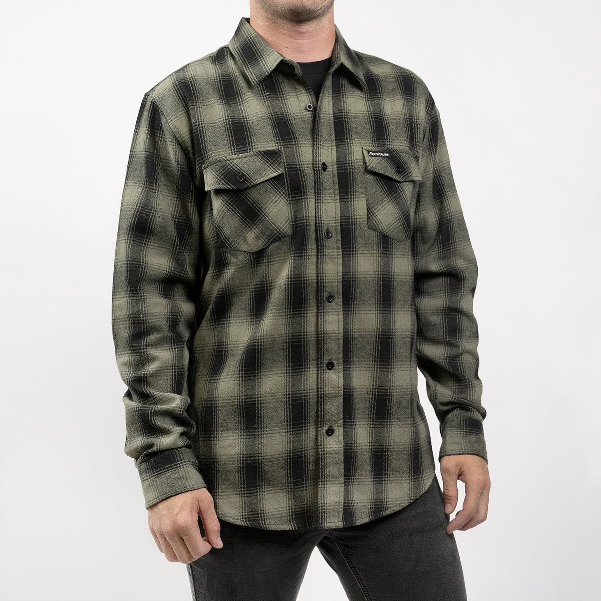 Saturday Night Special Flannel - Olive/Black