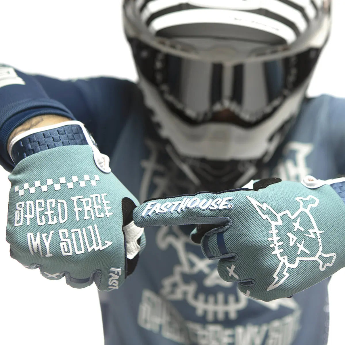 Speed Style Akuma Glove - Indigo - Fasthouse