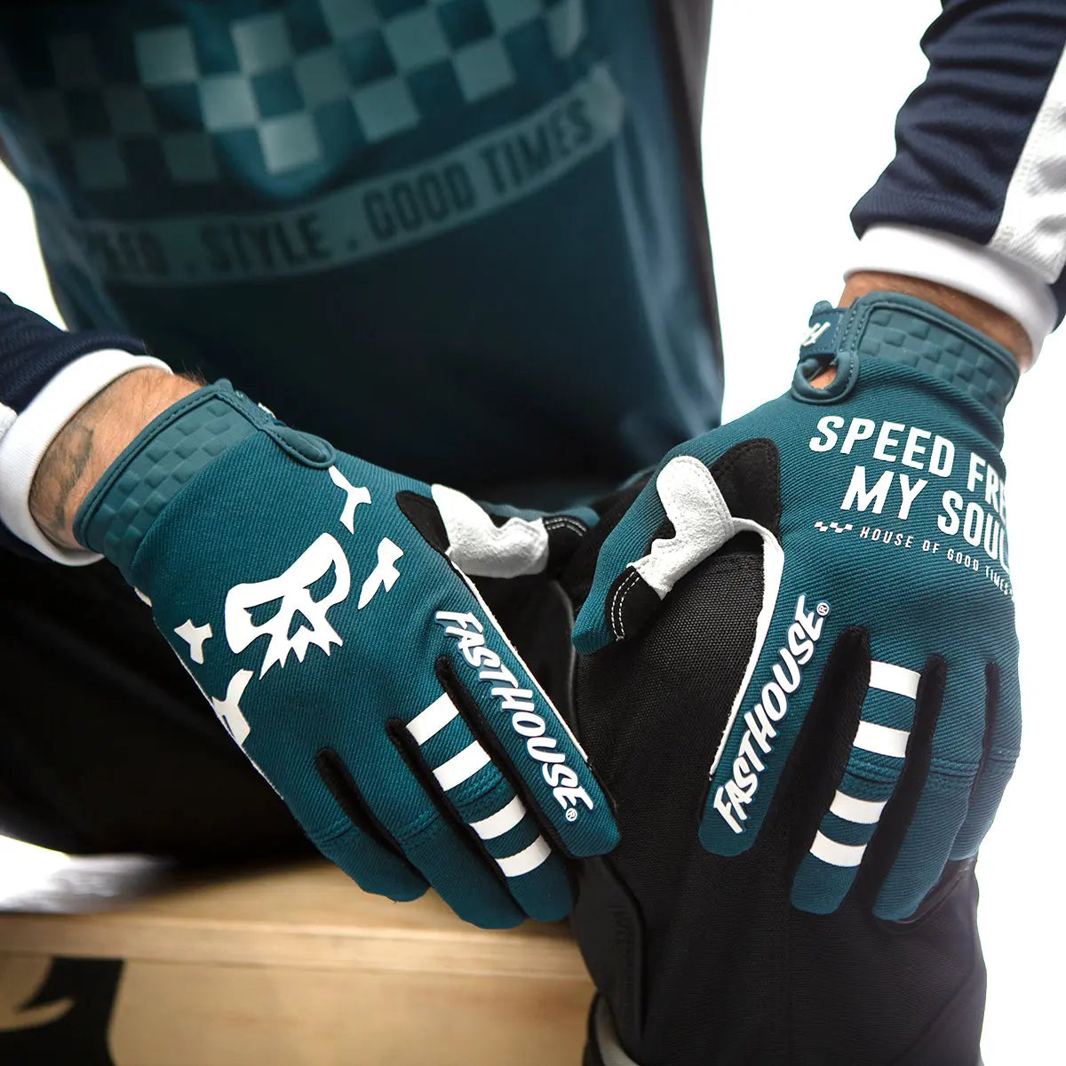 Speed Style Slammer Youth Glove - Indigo - Fasthouse