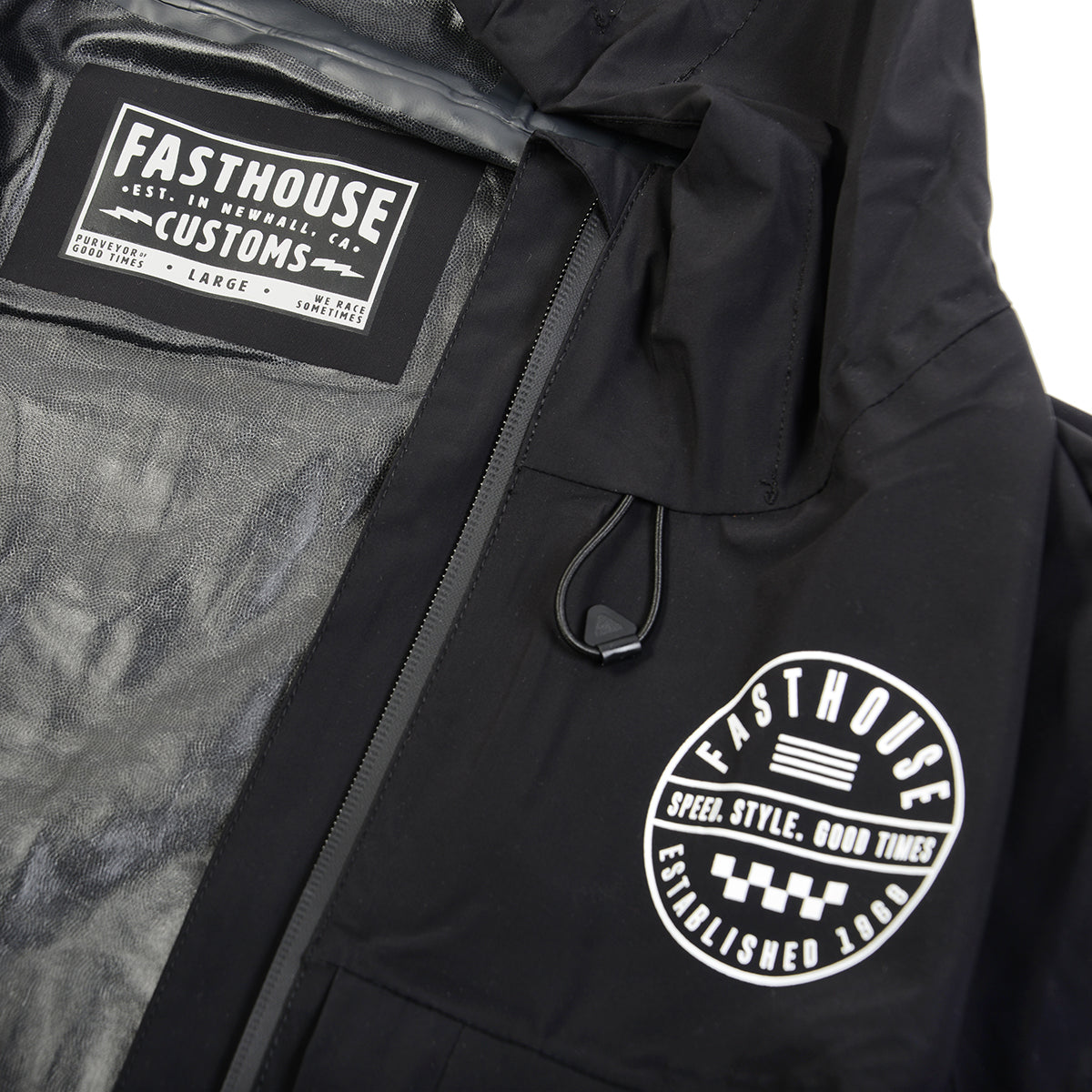 Statement Packable Windbreaker - Black Fasthouse