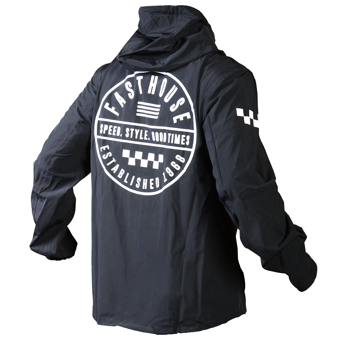 Statement Packable Windbreaker - Black Fasthouse