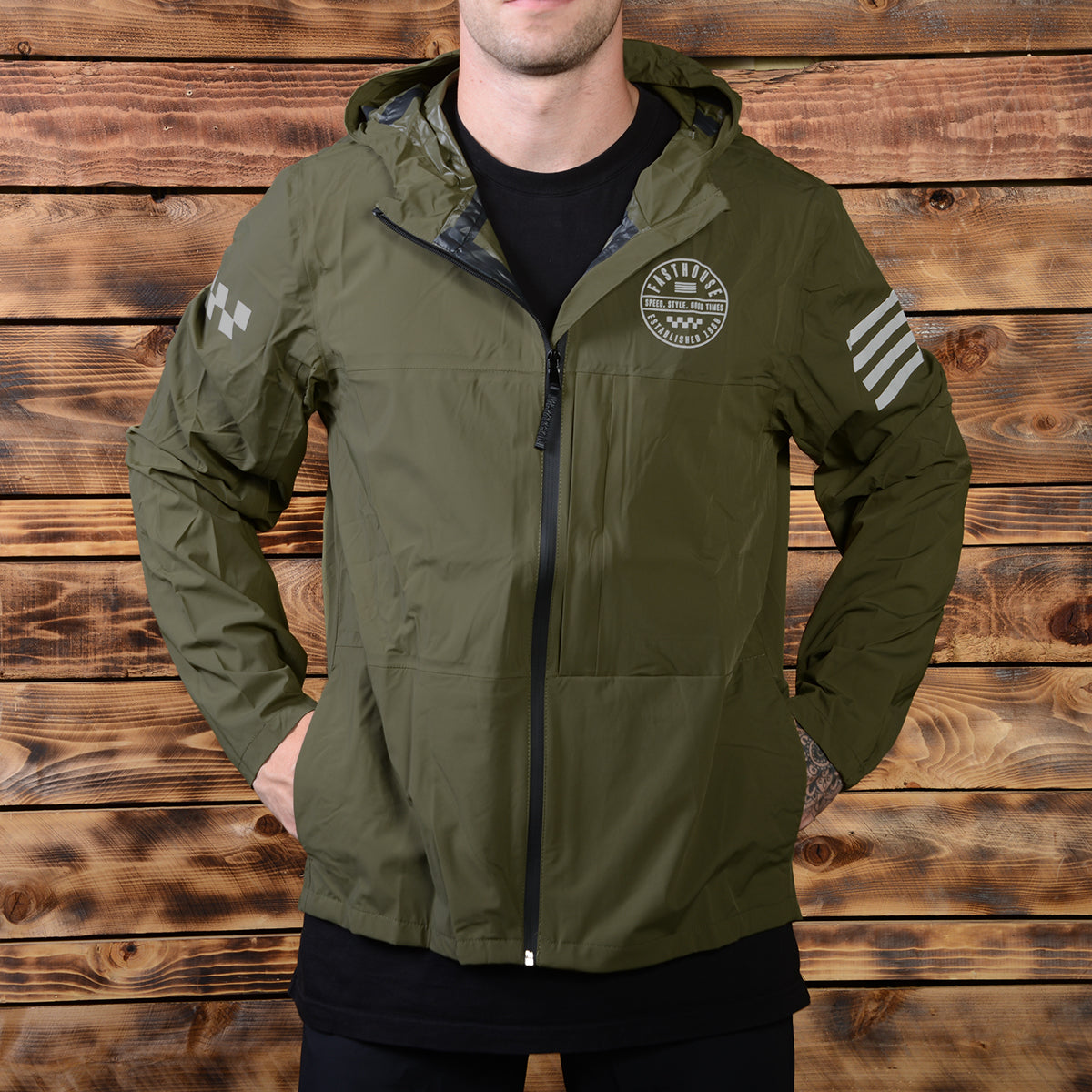 Statement Packable Windbreaker - Green