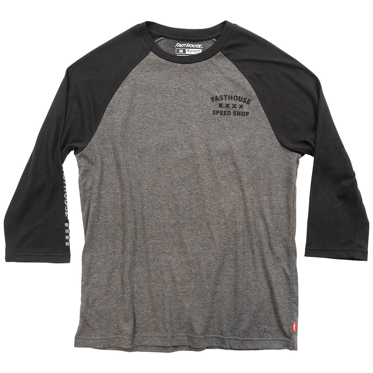 Swift Raglan Tech Tee - Black/Charcoal Heather Closeout