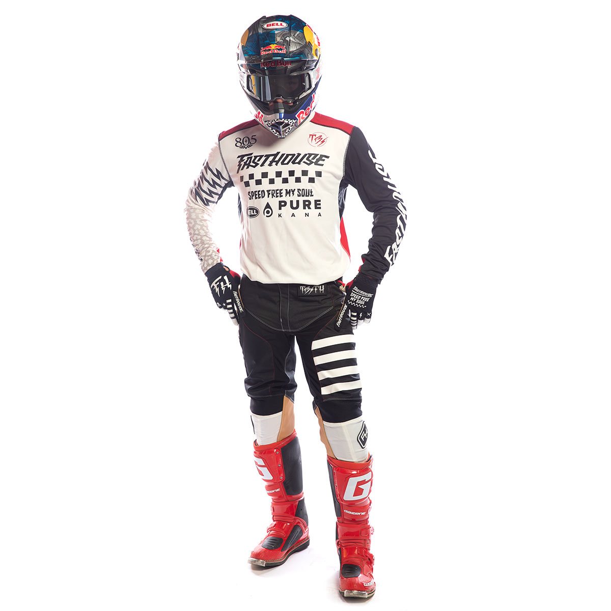 Raven Bereman Youth Jersey - Cream/Red