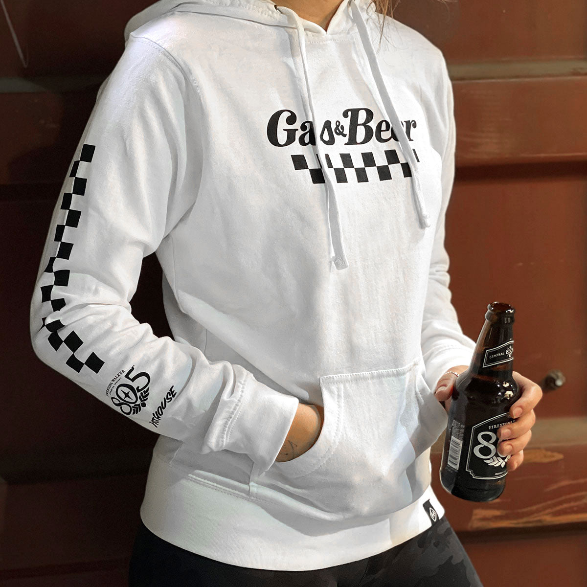 805 Women's Tavern Hooded Pullover - White closeout