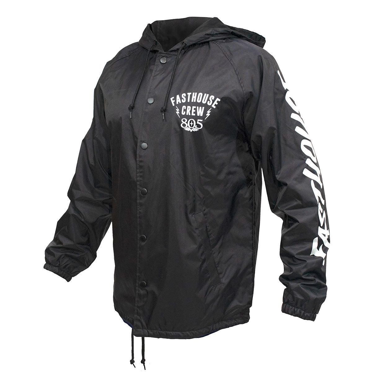 Team Hooded Coach Jacket - Black