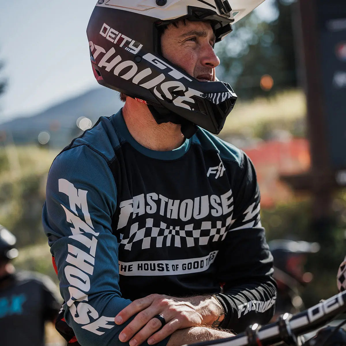 Classic Velocity LS Youth Jersey - Black/Indigo - Fasthouse