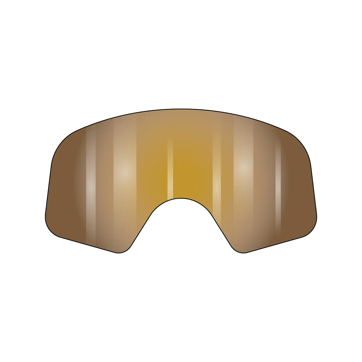 VonZipper Beefy Spare Lexan Lens - Amber Flash Chrome - Fasthouse
