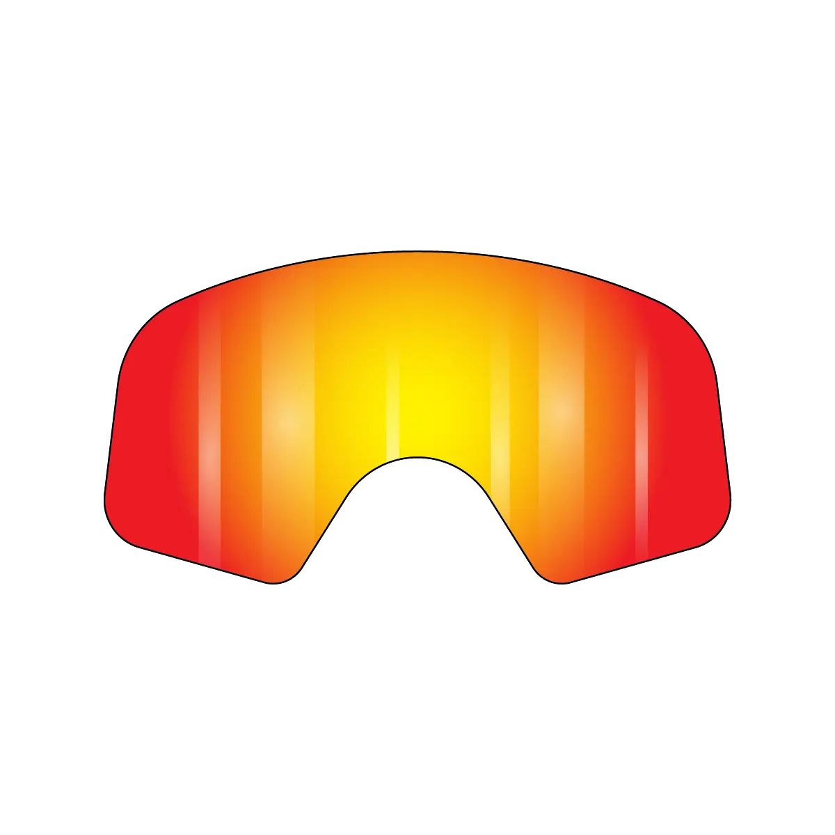 VonZipper Beefy Spare Lexan Lens - Clear Chrome Orange - Fasthouse
